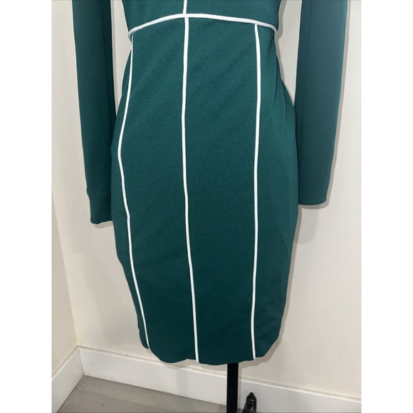 Alexia Admor Green Midi Long Sleeve Xs Round Neck - Picture 3 of 12